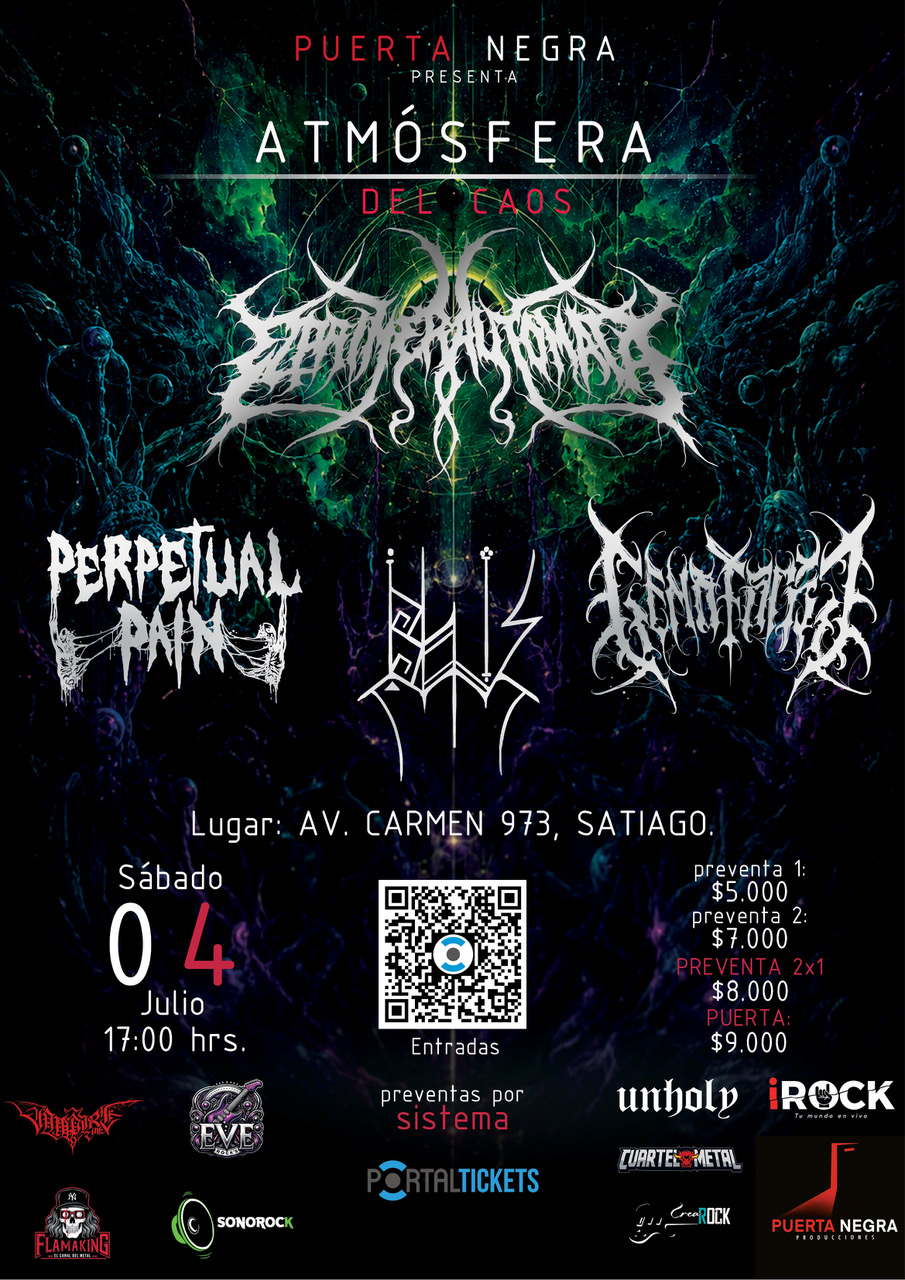 Atmósfera del Caos: jornada de death metal técnico y progresivo este 4 de julio